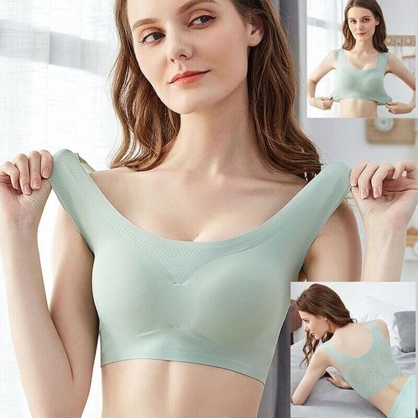 2pcs Ultra Thin Summer Comfort Ice Silk Bra In Plus Size, Women's Seamless Comfort  Bra Ice Silk Bra Breathable Women's Bras